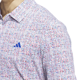 Adidas Ultimate365 Power Grid Print Polo Shirt - White