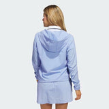 ADIDAS SEERSUCKER 1/4-ZIP GOLF HOODIE - BLUE FUSION