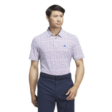 Adidas Ultimate365 Power Grid Print Polo Shirt - White