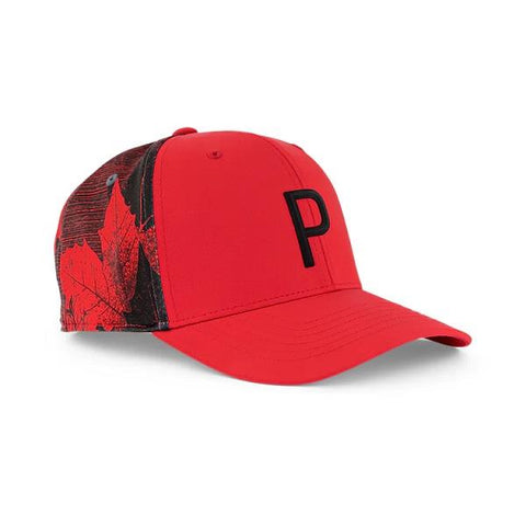 Puma Maple Printed Snapback Cap - Red/Black