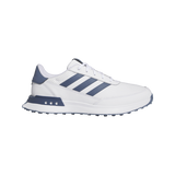 Adidas Men's S2G Spikeless Leather 24 Golf Shoes - White / Collegiate Navy / Silver Metallic