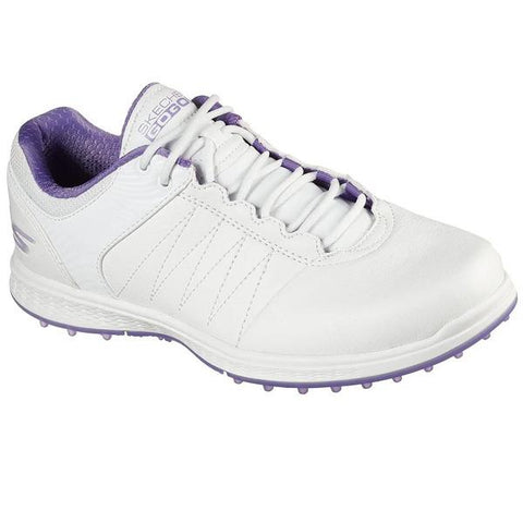 Skechers Ladies GO GOLF Pivot Golf Shoes - Size 7 Only - White/Purple