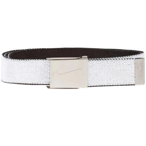 Nike Reversible Stretch Web Golf Belt - White/Black