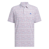 Adidas Ultimate365 Power Grid Print Polo Shirt - White