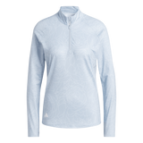 Adidas Essentials Long Sleeve Printed Mock Polo Shirt - Blue