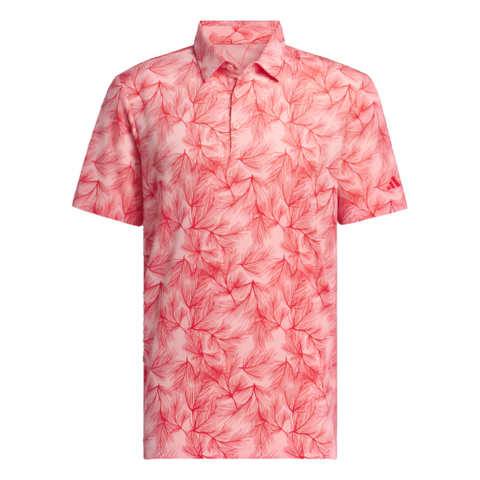 Adidas Ultimate365 Mesh Print Polo Shirt - Pink