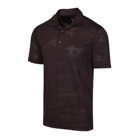 GREG NORMAN SHARK JACQUARD POLO Black - Medium Only