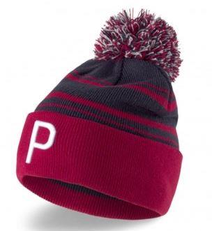 Puma P Removable Pom Beanie Navy/Red