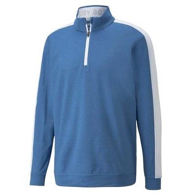 Puma Cloudspun T7 1/4 Zip Federal Blue/White