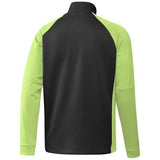 ADIDAS COLORBLOCK 1/4 ZIP PULLOVER - BLACK/LIME