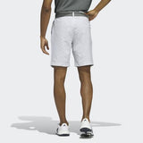 ADIDAS ULTIMATE365 NINE-INCH PRINTED GOLF SHORTS - WHITE/GREY