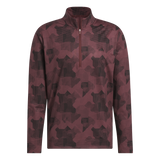 ADIDAS Go-To Printed Quarter-Zip Sweatshirt Aurora Ruby / Brown