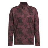 ADIDAS Go-To Printed Quarter-Zip Sweatshirt Aurora Ruby / Brown