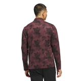 ADIDAS Go-To Printed Quarter-Zip Sweatshirt Aurora Ruby / Brown