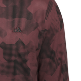 ADIDAS Go-To Printed Quarter-Zip Sweatshirt Aurora Ruby / Brown