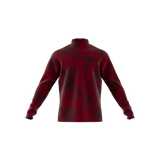 ADIDAS Go-To Printed Quarter-Zip Sweatshirt Aurora Ruby / Brown