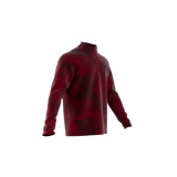 ADIDAS Go-To Printed Quarter-Zip Sweatshirt Aurora Ruby / Brown