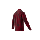 ADIDAS Go-To Printed Quarter-Zip Sweatshirt Aurora Ruby / Brown