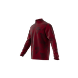 ADIDAS Go-To Printed Quarter-Zip Sweatshirt Aurora Ruby / Brown