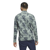 ADIDAS Go-To Printed Quarter-Zip Sweatshirt Silver Green