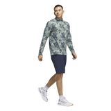 ADIDAS Go-To Printed Quarter-Zip Sweatshirt Silver Green