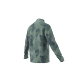 ADIDAS Go-To Printed Quarter-Zip Sweatshirt Silver Green