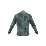 ADIDAS Go-To Printed Quarter-Zip Sweatshirt Silver Green