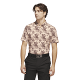 Adidas 2025 Go-To Printed Polo Shirt - Powder Coral/Aurora Ruby