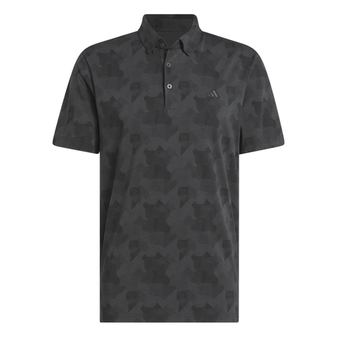 Adidas 2025 Go-To Printed Polo Shirt - Carbon Black