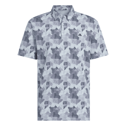 Adidas 2025 Go-To Printed Polo Shirt - Wonder Blue/Collegiate Navy