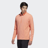 ADIDAS 3-STRIPES QUARTER-ZIP PULLOVER - CORAL