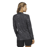Adidas Ultimate365 Tour Long Sleeve Printed Golf Shirt - Black