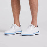 Puma Royale Wingtip Golf Shoes - White/Deep Navy/Team Light Blue
