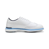 Puma Royale Wingtip Golf Shoes - White/Deep Navy/Team Light Blue