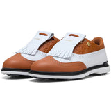 Puma x Arnold Palmer Royale Wingtip Golf Shoes - White/Leather Brown/Black