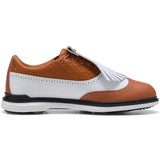Puma x Arnold Palmer Royale Wingtip Golf Shoes - White/Leather Brown/Black