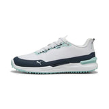 Puma Ignite Elevate X Spikeless Golf Shoes - White/Navy/Mint