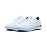 Puma Royale Wingtip Golf Shoes - White/Deep Navy/Team Light Blue