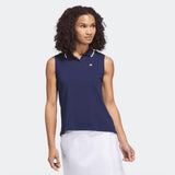 Adidas Ladies Go-To Piqué Sleeveless Golf Polo - Blue