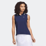 Adidas Ladies Go-To Piqué Sleeveless Golf Polo - Blue