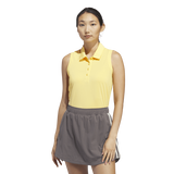 Adidas Ultimate365 Solid Sleeveless Polo Shirt - Yellow