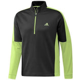 ADIDAS COLORBLOCK 1/4 ZIP PULLOVER - BLACK/LIME