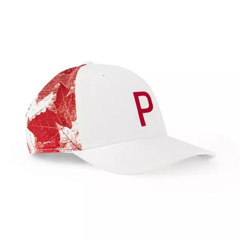 Puma Maple Printed Snapback Cap - White/Red