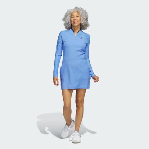 ADIDAS LONG SLEEVE GOLF DRESS - BLUE FUSION