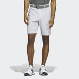 ADIDAS ULTIMATE365 NINE-INCH PRINTED GOLF SHORTS - WHITE/GREY