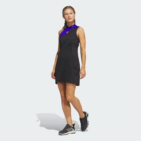 ADIDAS ULTIMATE365 TOUR COLORBLOCKED GOLF DRESS - BLACK