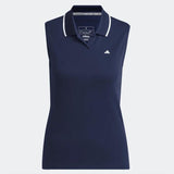 Adidas Ladies Go-To Piqué Sleeveless Golf Polo - Blue