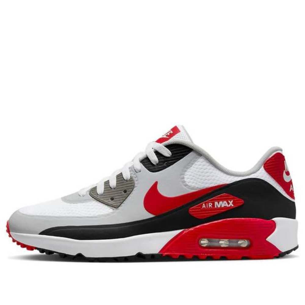 Nike Air Max 90 Golf Shoes - White/Black/Red – Tee 2 Green