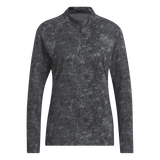 Adidas Ultimate365 Tour Long Sleeve Printed Golf Shirt - Black
