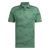 Adidas Ultimate365 Textured Stripe Polo Shirt - Green